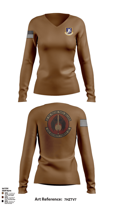 315th Security Forces 63257325 Women's Long Sleeve V-neck Shirt - 1
