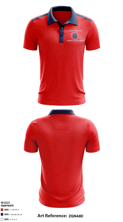 Sage Valley Junior High School Women's Volleyball 80348519 Short Sleeve Performance Polo - 1