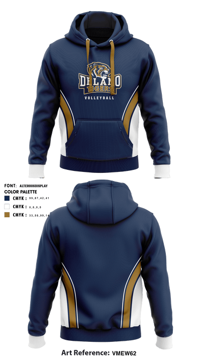 Delano High School Volleyball 14808465 Hoodie - 1
