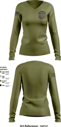 373 TRS / DET 12 70443179 Women's Long Sleeve V-neck Shirt - 6