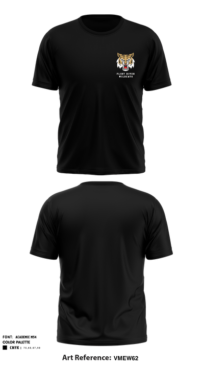 Flint River Wildcats 89708020 Short Sleeve Performance Shirt - 1