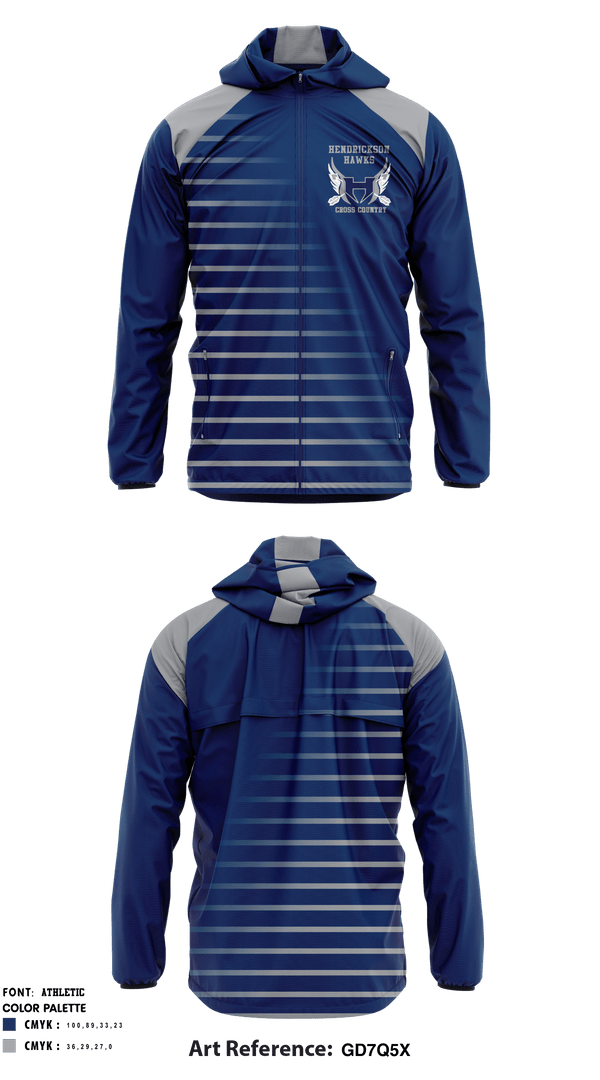 Windbreaker, Hendrickson High School Cross Country, Cross Country, Teamtime, Team time, sublimation, custom sports apparel, team uniforms, spirit wear, spiritwear, sports uniforms, custom shirts, team store, custom team store, fundraiser sports, apparel fundraiser