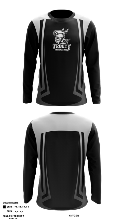 Trinity Academy Bowling 32264750 Long Sleeve Performance Shirt - 1