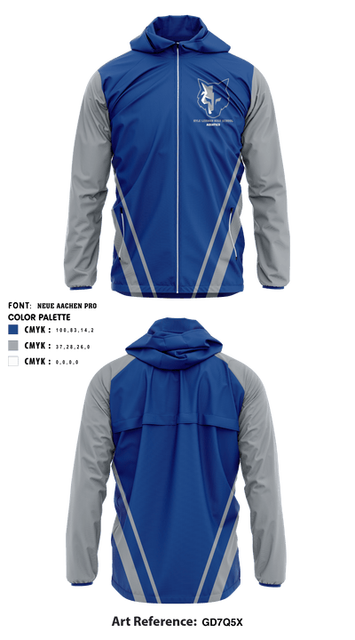 Kyle Lehman High School Swimming 62684356 Windbreaker - 4