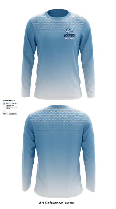 Makos Baseball 23515635 Long Sleeve Performance Shirt - 2
