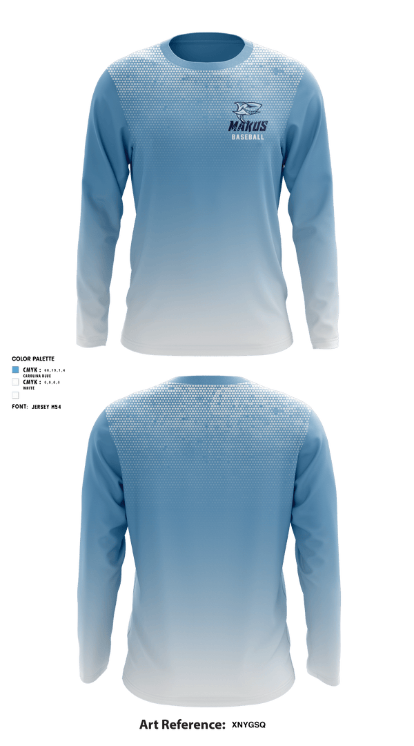 Long Sleeve Performance Shirt, Makos Baaseball, Baseball, Teamtime, Team time, sublimation, custom sports apparel, team uniforms, spirit wear, spiritwear, sports uniforms, custom shirts, team store, custom team store, fundraiser sports, apparel fundraiser