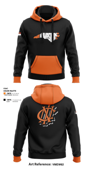 Hoodie, NC INVASION, Men's Basketball, Teamtime, Team time, sublimation, custom sports apparel, team uniforms, spirit wear, spiritwear, sports uniforms, custom shirts, team store, custom team store, fundraiser sports, apparel fundraiser