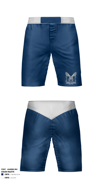 James Madison High School Wrestling 83670337 Fight Shorts - 1