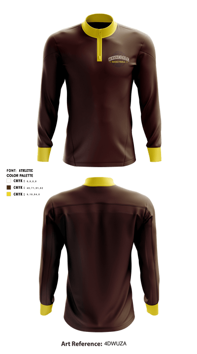 Waynedale High School Basketball 66944110 Quarter Zip Jacket - 3