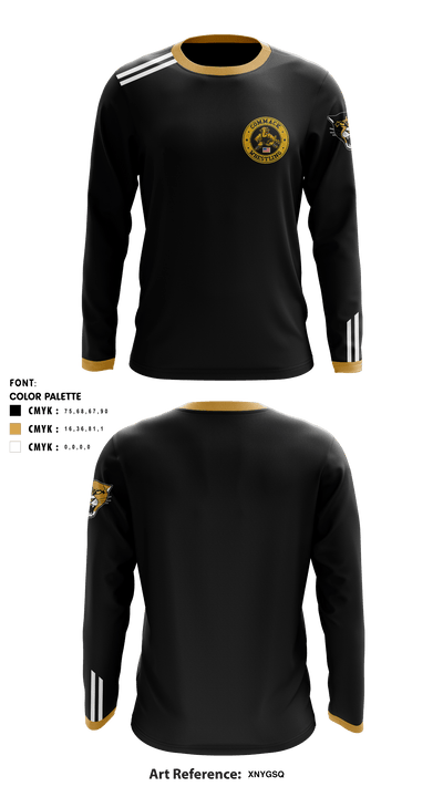 Commack High School Wrestling 82266688 Long Sleeve Rash Guard Shirt - 1
