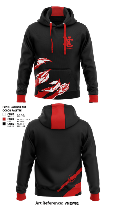 North Central Panthers Volleyball 84585356 Hoodie - 1