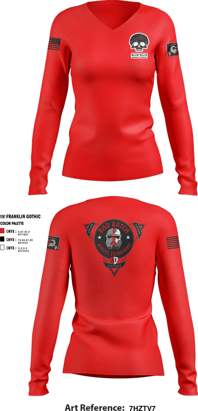 The Bad Batch 23542466 Women's Long Sleeve V-neck Shirt - 5