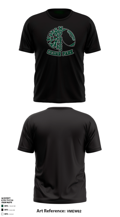 Cedar Park Timberwolves 13556335 Short Sleeve Performance Shirt - 19