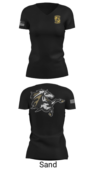 Women's Short Sleeve Vneck Shirt, , Army, Teamtime, Team time, sublimation, custom sports apparel, team uniforms, spirit wear, spiritwear, sports uniforms, custom shirts, team store, custom team store, fundraiser sports, apparel fundraiser