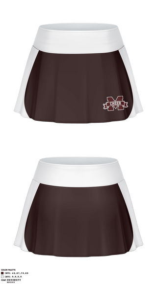 Skort, Magnolia High School Cheer, School Spirit Store, Teamtime, Team time, sublimation, custom sports apparel, team uniforms, spirit wear, spiritwear, sports uniforms, custom shirts, team store, custom team store, fundraiser sports, apparel fundraiser
