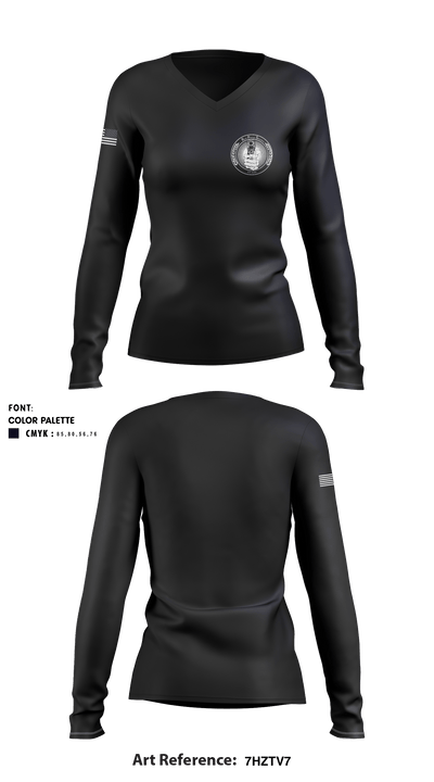R.P.S 8596647 Women's Long Sleeve V-neck Shirt - 1