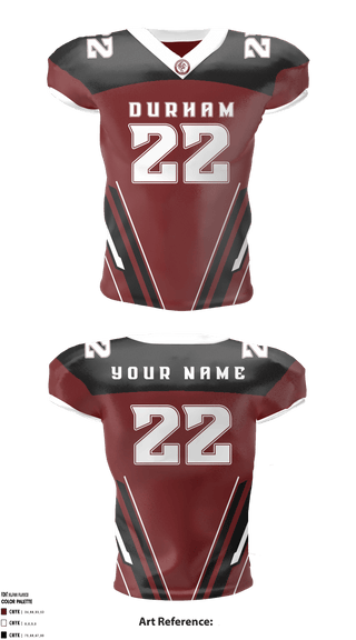 Football Jersey, Durham Middle School Football, Football, Teamtime, Team time, sublimation, custom sports apparel, team uniforms, spirit wear, spiritwear, sports uniforms, custom shirts, team store, custom team store, fundraiser sports, apparel fundraiser