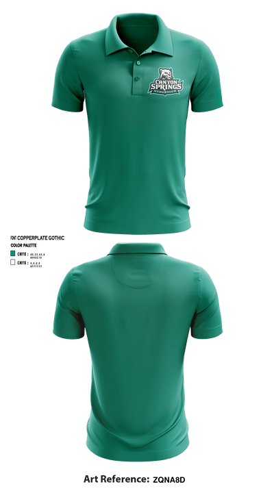 Canyon Springs High School Esports 11961802 Short Sleeve Performance Polo - 1
