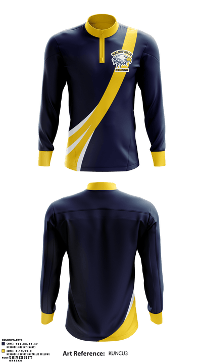 Walnut Hills High School Fencing 18535629 Women's Short Sleeve V-neck Shirt - 1