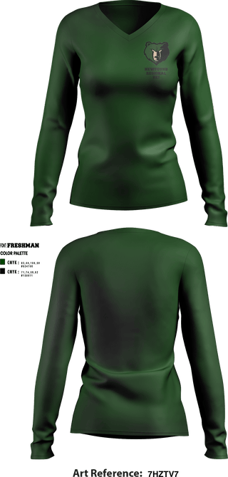 Women's Long Sleeve Vneck Shirt, Newfound Regional High School Ski, Spirit Store, Teamtime, Team time, sublimation, custom sports apparel, team uniforms, spirit wear, spiritwear, sports uniforms, custom shirts, team store, custom team store, fundraiser sports, apparel fundraiser