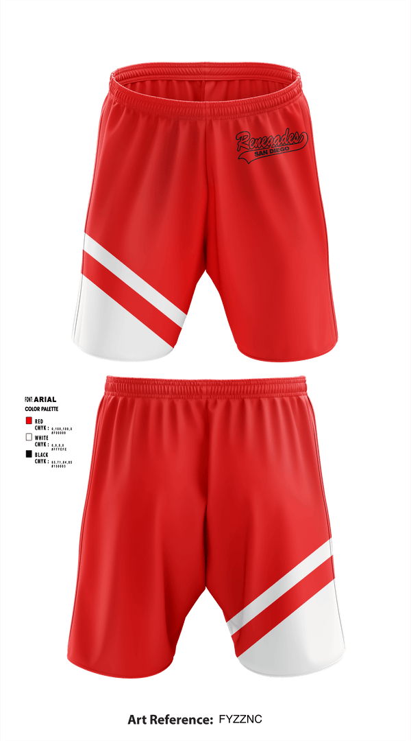 Athletic Shorts With Pockets, San Diego Renegades, Spirit Store, Teamtime, Team time, sublimation, custom sports apparel, team uniforms, spirit wear, spiritwear, sports uniforms, custom shirts, team store, custom team store, fundraiser sports, apparel fundraiser