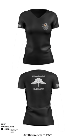 Women's Short Sleeve Vneck Shirt, 5th Special Forces Group, , Teamtime, Team time, sublimation, custom sports apparel, team uniforms, spirit wear, spiritwear, sports uniforms, custom shirts, team store, custom team store, fundraiser sports, apparel fundraiser