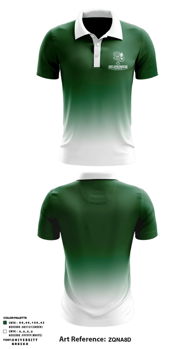 St Patrick Catholic High School Tennis 26188884 Short Sleeve Performance Polo - 1