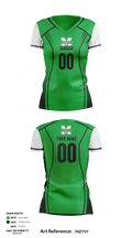 Monahans High School Volleyball 96886197 Women's Short Sleeve V-neck Shirt - 2