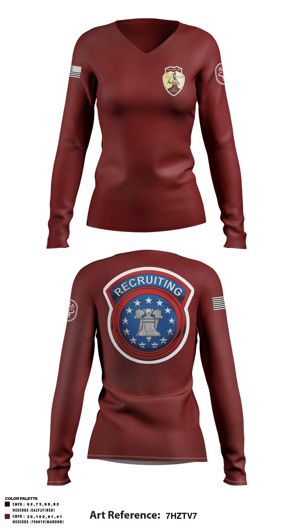 Women's Long Sleeve Vneck Shirt, , Army, Teamtime, Team time, sublimation, custom sports apparel, team uniforms, spirit wear, spiritwear, sports uniforms, custom shirts, team store, custom team store, fundraiser sports, apparel fundraiser