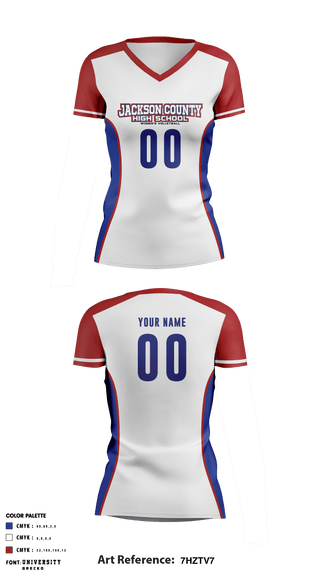 Women's Short Sleeve Vneck Shirt, Jackson County High School Women's Volleyball, Women's Volleyball, Teamtime, Team time, sublimation, custom sports apparel, team uniforms, spirit wear, spiritwear, sports uniforms, custom shirts, team store, custom team store, fundraiser sports, apparel fundraiser