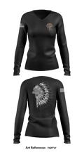 3/4 kilo co 2nd platoon 58188841 Women's Long Sleeve V-neck Shirt - 1