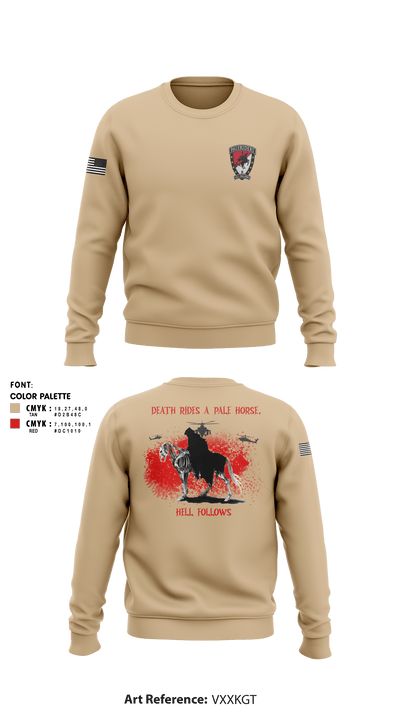 B Troop 6-6 CAV 27154728 Crew Neck Sweatshirt - 5