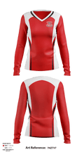 Woodland High School Cheer 1987652 Women's Long Sleeve V-neck Shirt - 1