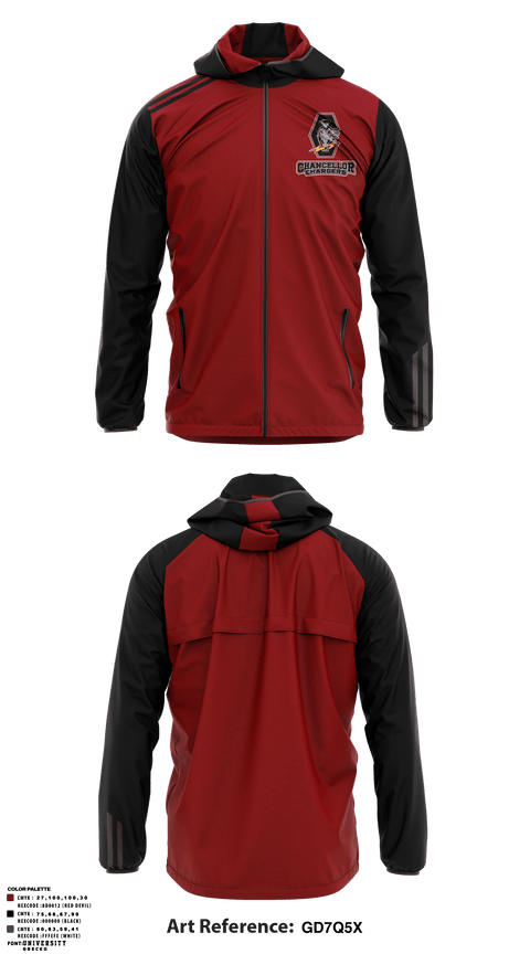 Windbreaker, Chancellor Chargers, Wrestling, Teamtime, Team time, sublimation, custom sports apparel, team uniforms, spirit wear, spiritwear, sports uniforms, custom shirts, team store, custom team store, fundraiser sports, apparel fundraiser