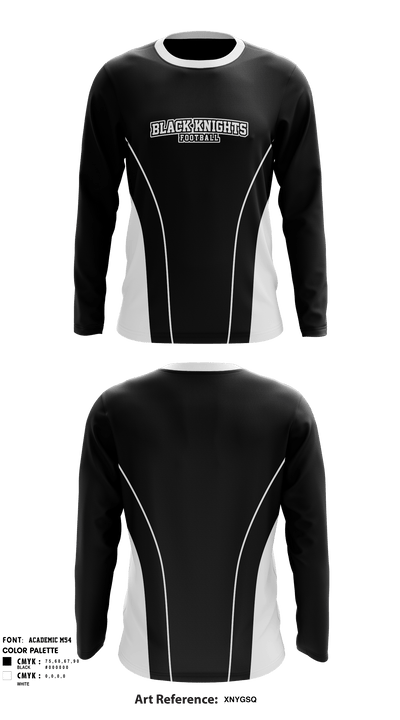 Black knights 59057864 Long Sleeve Performance Shirt - 1