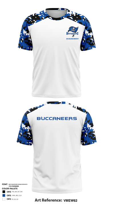 Oceanway Buccaneers 1510148 Short Sleeve Performance Shirt - 3