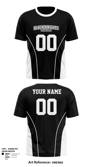 Short Sleeve Performance Shirt, Black knights, Football, Teamtime, Team time, sublimation, custom sports apparel, team uniforms, spirit wear, spiritwear, sports uniforms, custom shirts, team store, custom team store, fundraiser sports, apparel fundraiser