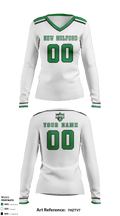 New Milford High School Volleyball 88800012 Women's Long Sleeve V-neck Shirt - 2