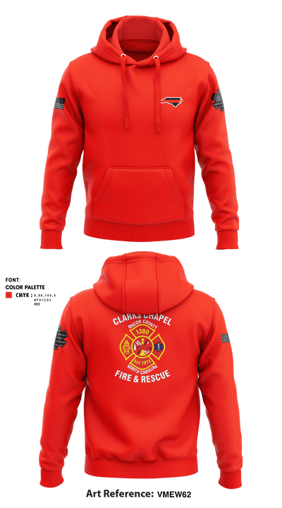 Clarks Chapel Fire & Rescue 66405091 Hoodie - 3