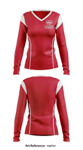 Coppell Middle School West Basketball 46896229 Women's Long Sleeve V-neck Shirt - 1