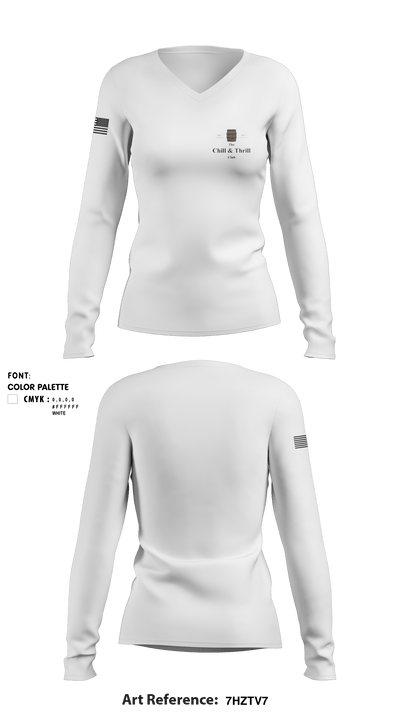 Mine 69855984 Women's Long Sleeve V-neck Shirt - 1