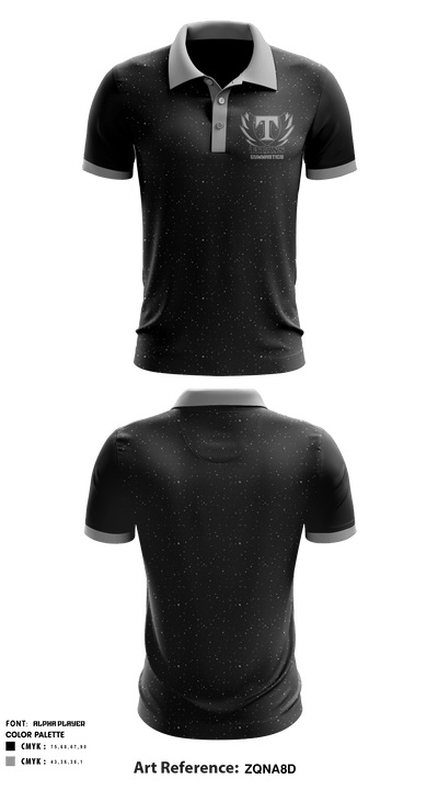 Dominion High School Gymnastics 4525189 Short Sleeve Performance Polo - 1