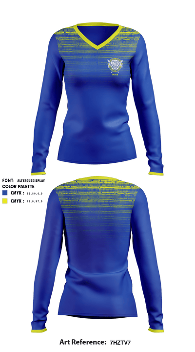 Tattnall County High School Track 30912686 Women's Long Sleeve V-neck Shirt - 1