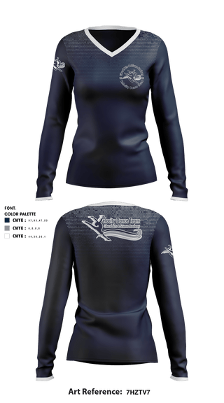 Women's Long Sleeve Vneck Shirt, Velocity Dance Team, School Spirit Store, Teamtime, Team time, sublimation, custom sports apparel, team uniforms, spirit wear, spiritwear, sports uniforms, custom shirts, team store, custom team store, fundraiser sports, apparel fundraiser