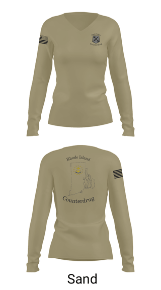 Women's Long Sleeve Vneck Shirt, , National Guard, Teamtime, Team time, sublimation, custom sports apparel, team uniforms, spirit wear, spiritwear, sports uniforms, custom shirts, team store, custom team store, fundraiser sports, apparel fundraiser