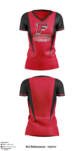 Women's Short Sleeve Vneck Shirt, Fairfield University Volleyball, Men's Volleyball, Teamtime, Team time, sublimation, custom sports apparel, team uniforms, spirit wear, spiritwear, sports uniforms, custom shirts, team store, custom team store, fundraiser sports, apparel fundraiser