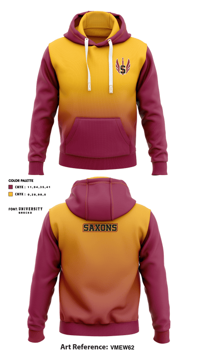 Schaumburg High School Cross Country 51638102 Hoodie - 3