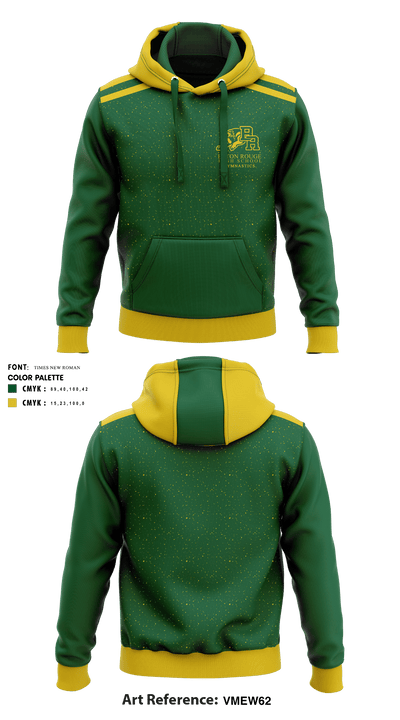 Baton Rouge Magnet High School Gymnastics 22417261 Hoodie - 1