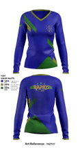 Yellowstone Rapids Track 62906431 Women's Long Sleeve V-neck Shirt - 1