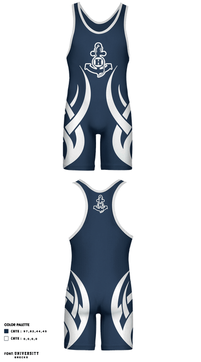 Hibbing High School wrestling 27558847 Wrestling Singlet - 1